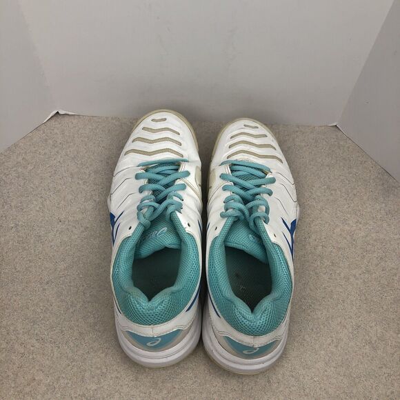 Asics Women's Gel Dedicate 8 Tennis Shoes White Teal Blue Size 8.5 - Picture 7 of 9